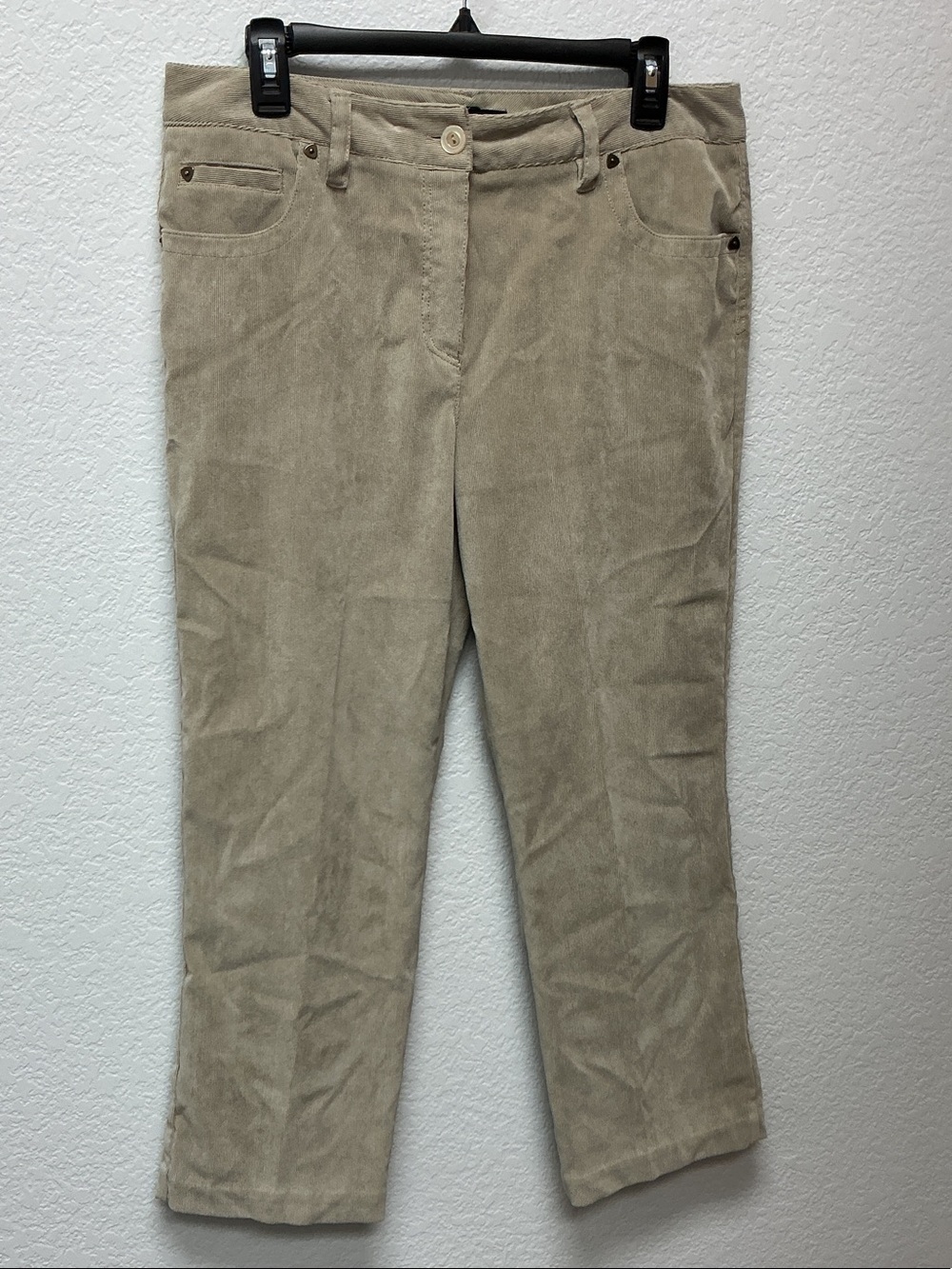 Women’s Taupe Corduroy Jeans - Casual Straight Leg